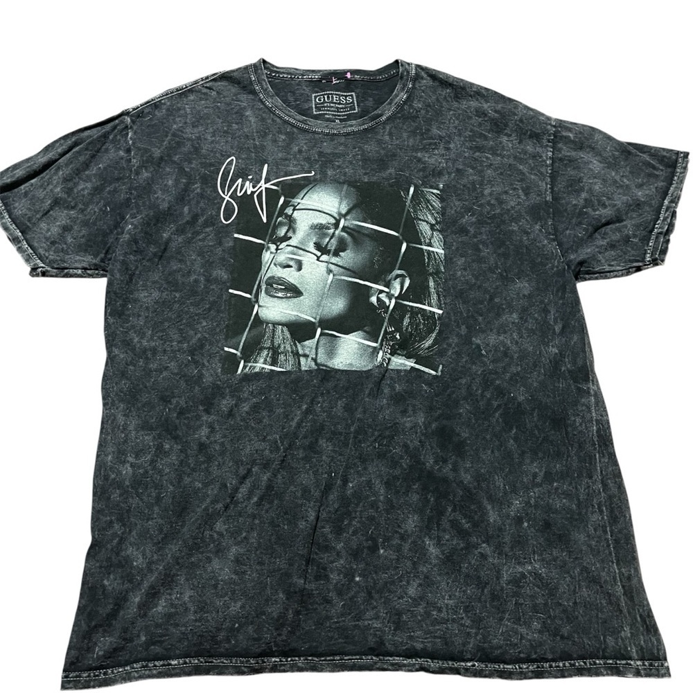 Jennifer Lopez X Guess Acid Wash Tee Size XL Band Music Jlo Album Streetwear NYC